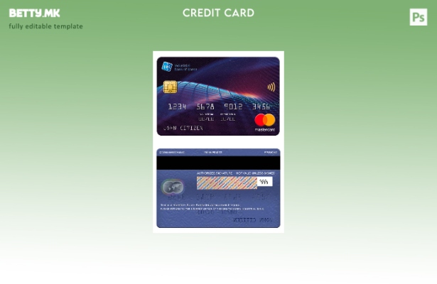 Модерен стил шаблон за мастер картички на Јужна Кореја Индустриска банка